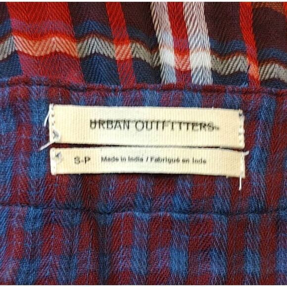 Urban Outfitters Plaid Midi Button Front Lightweight Pencil Skirt Small - Picture 5 of 6